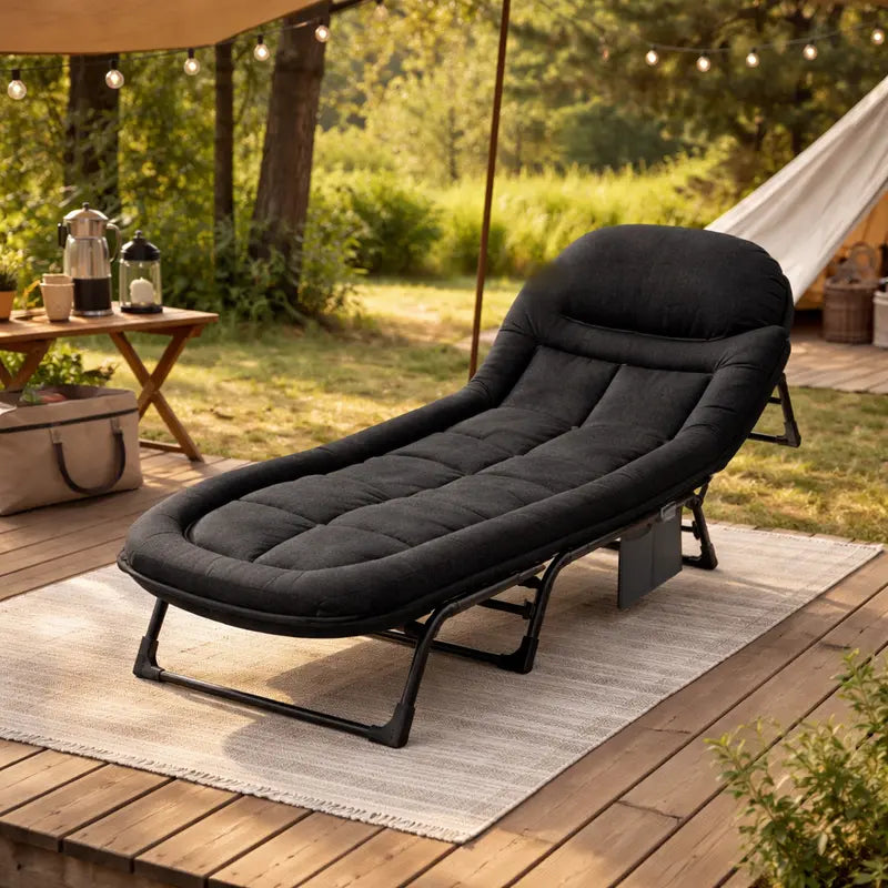 6-Position Adjustable Folding Camping Cot with Mattress 450ibs– 550lbs Upgraded version